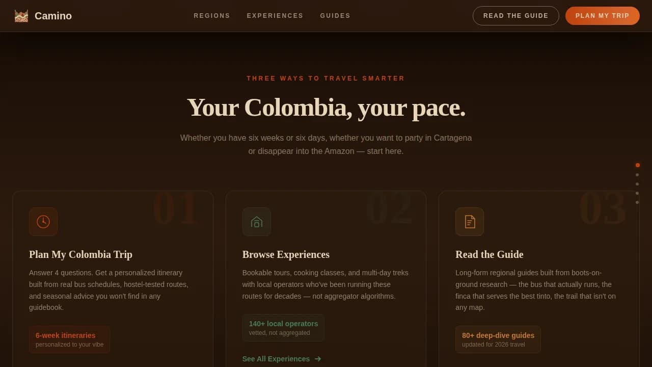 Journey — Curated Travel Guide Landing Page Template