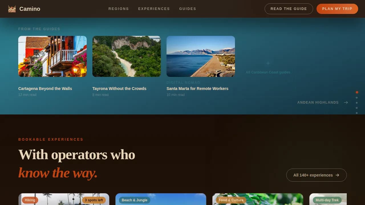 Journey — Curated Travel Guide Landing Page Template