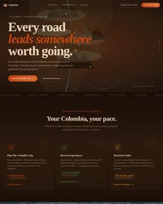 Colombia Travel Booking Website Template