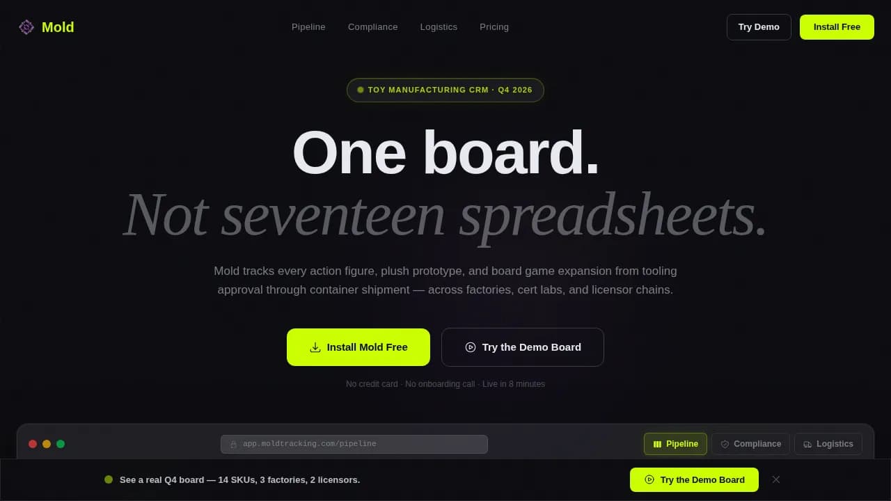 Toy Manufacturing Vertical SaaS Professional Website Template