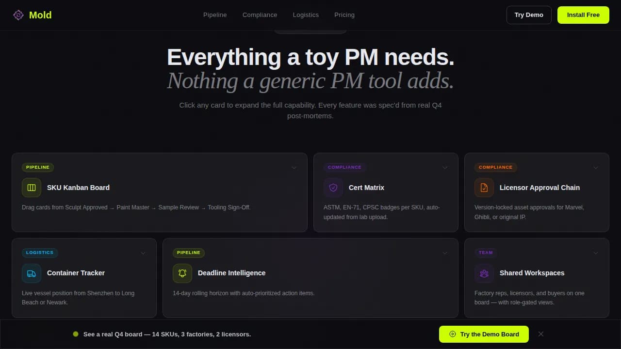 Toy Manufacturing Vertical SaaS Professional Website Template