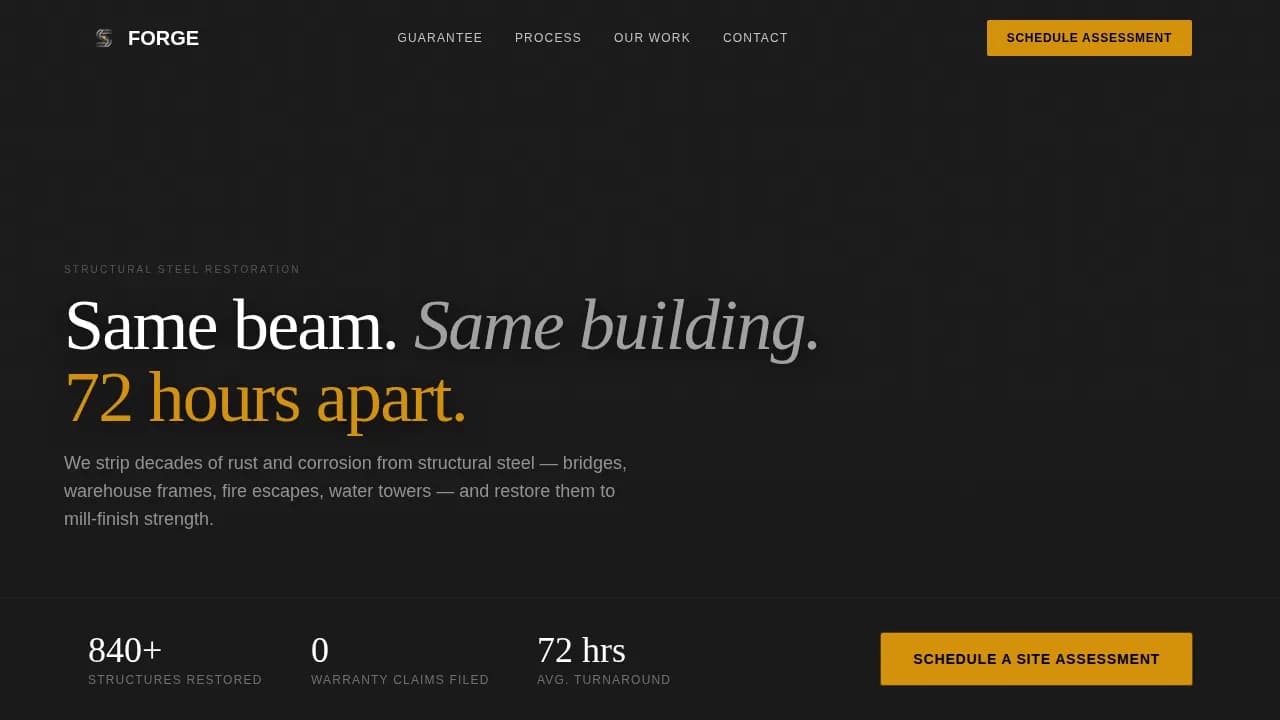Steel Products & Booking Website Template