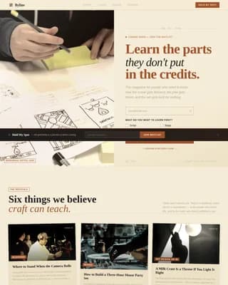 Entertainment Blog & Media Booking Website Template