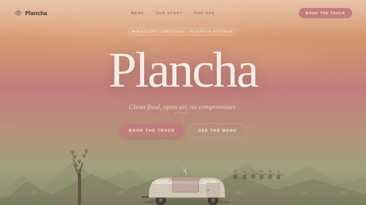 Whole30 Food & Dining Booking Website Template