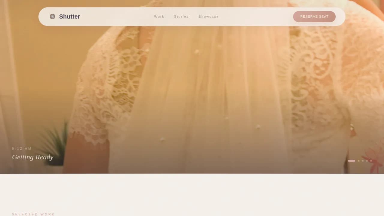Industrial Chic Wedding Professional Website Template