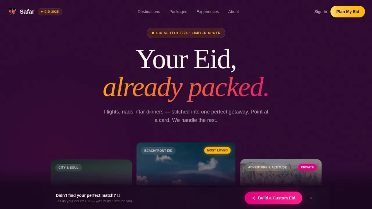 Eid Business Booking Website Template