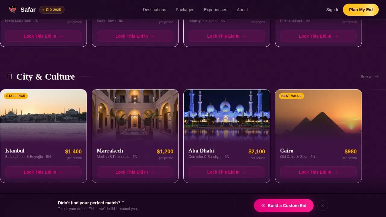Eid Business Booking Website Template