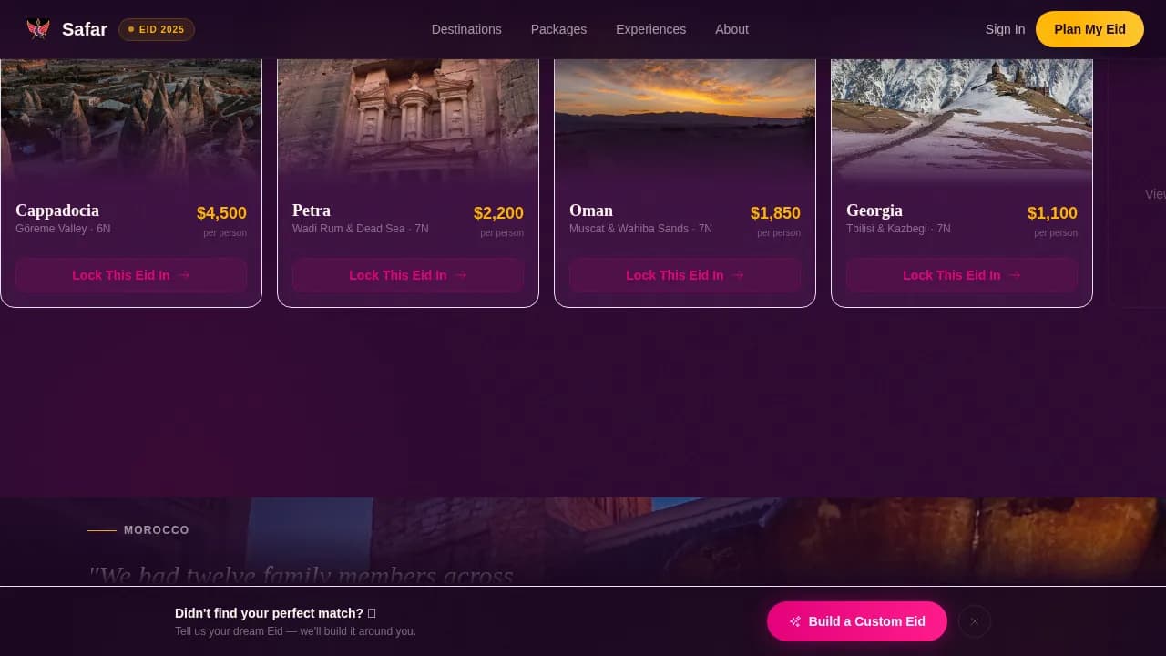 Eid Business Booking Website Template