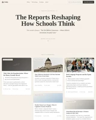 Education Blog & Media Privacy Policy Website Template