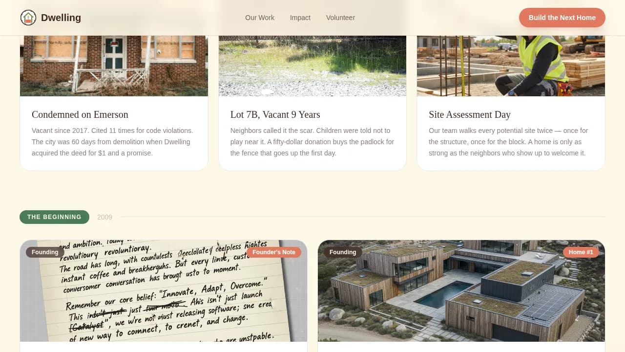 Foundation — Community Housing Giving Landing Page Template