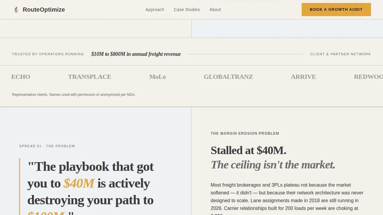 Logistics Consulting Booking Website Template