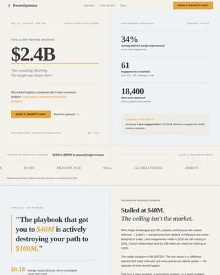 Logistics Consulting Booking Website Template
