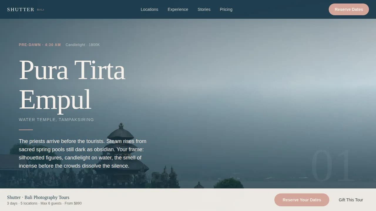 Bali Travel Booking Website Template