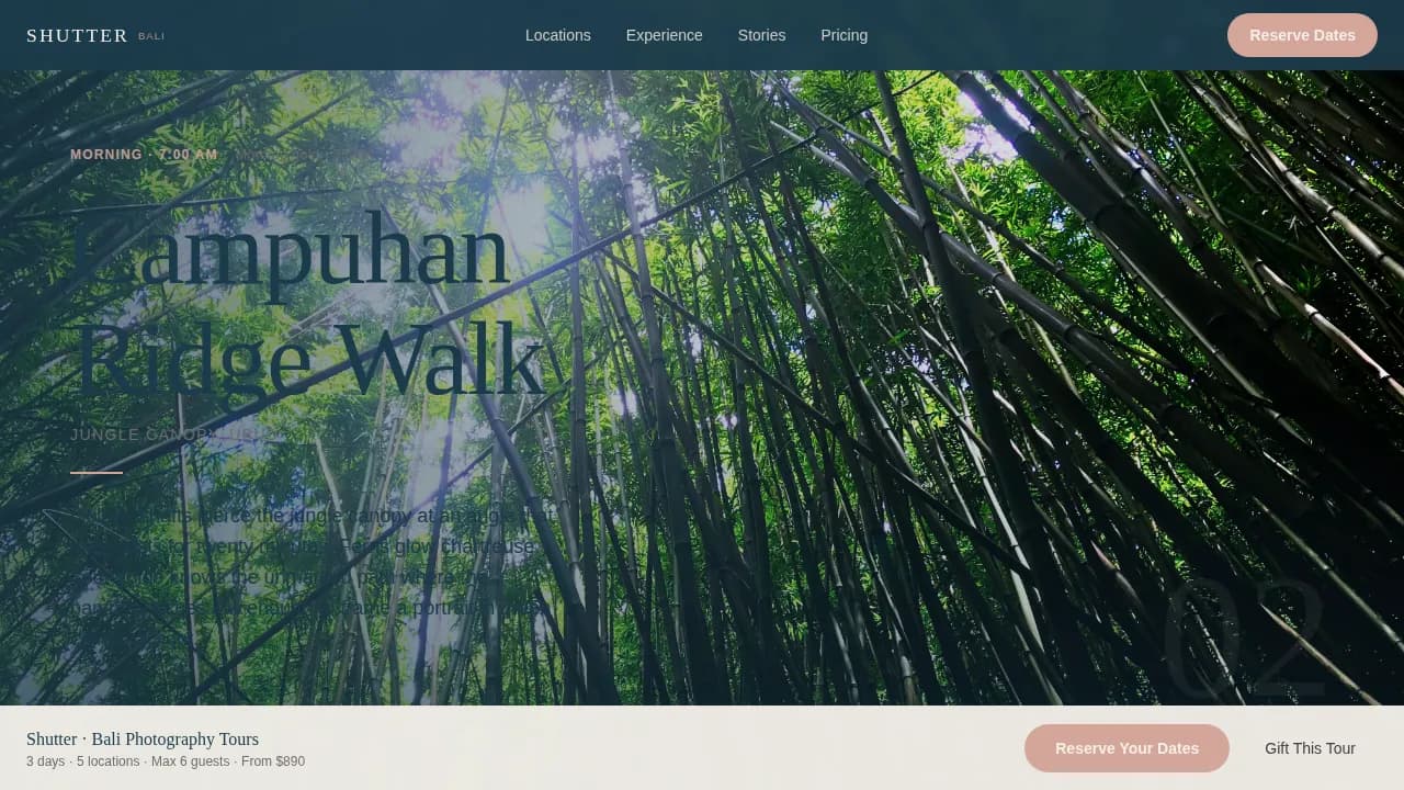 Bali Travel Booking Website Template
