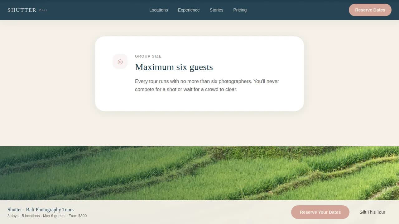 Bali Travel Booking Website Template