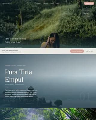 Bali Travel Booking Website Template