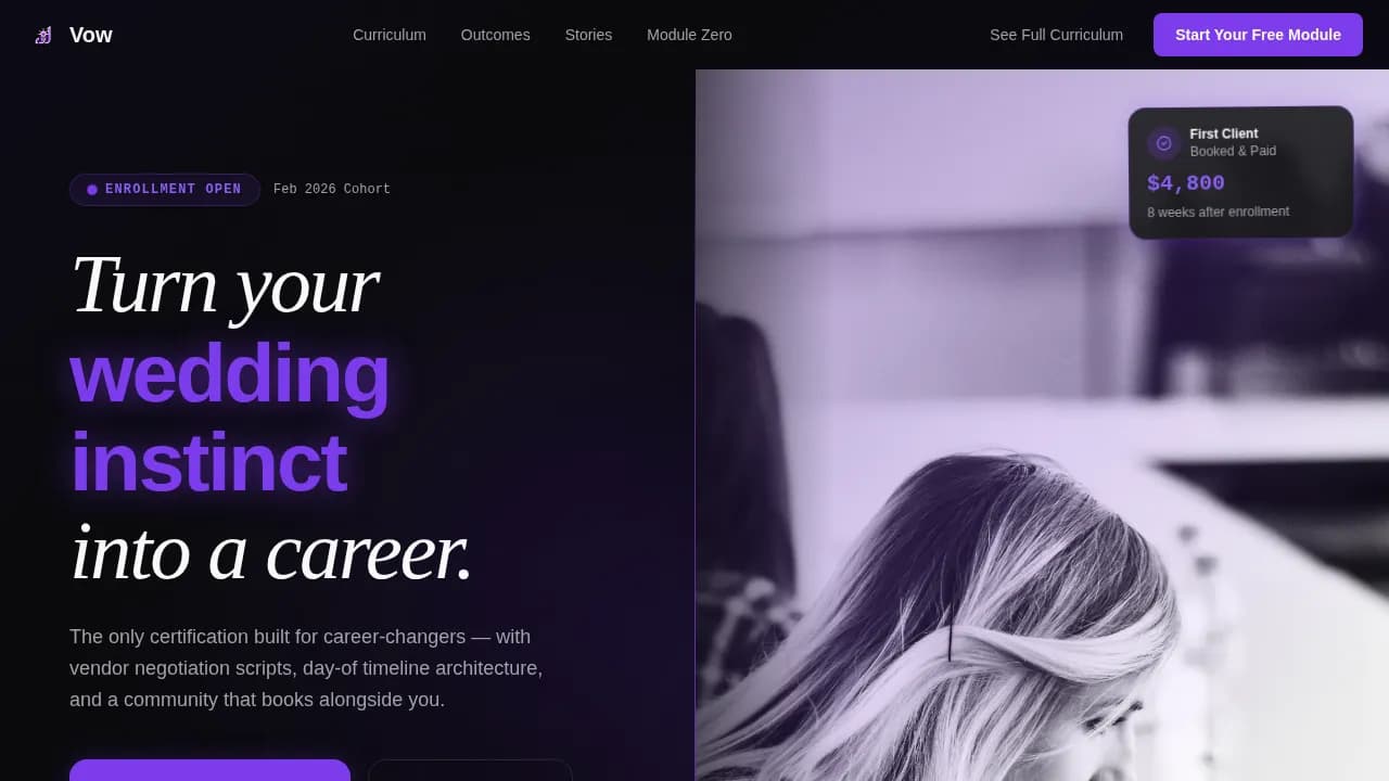 Wedding Digital Presence Careers Website Template