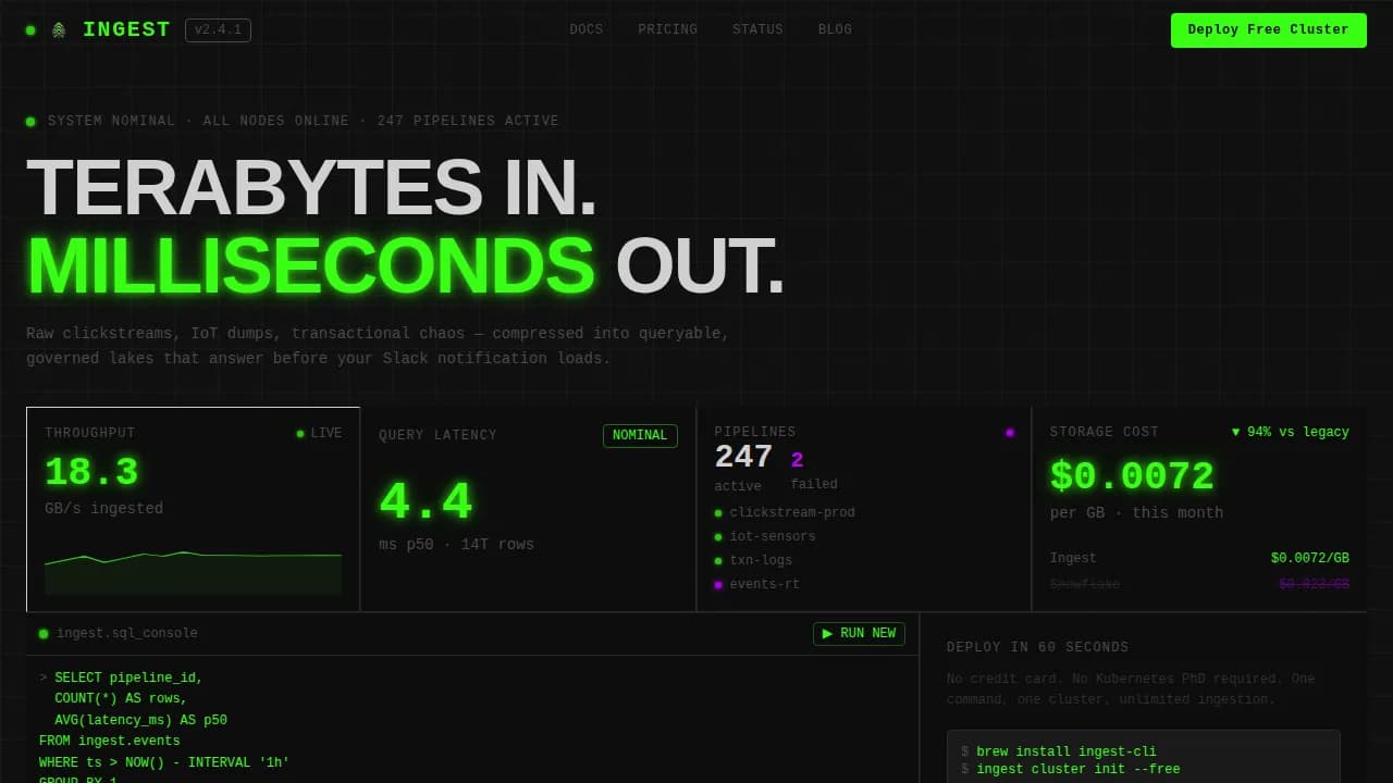 Data & Analytics Professional Website Template