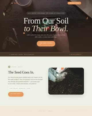 Bloom - Sun-Grown CBD Pet Wellness Landing Page Template