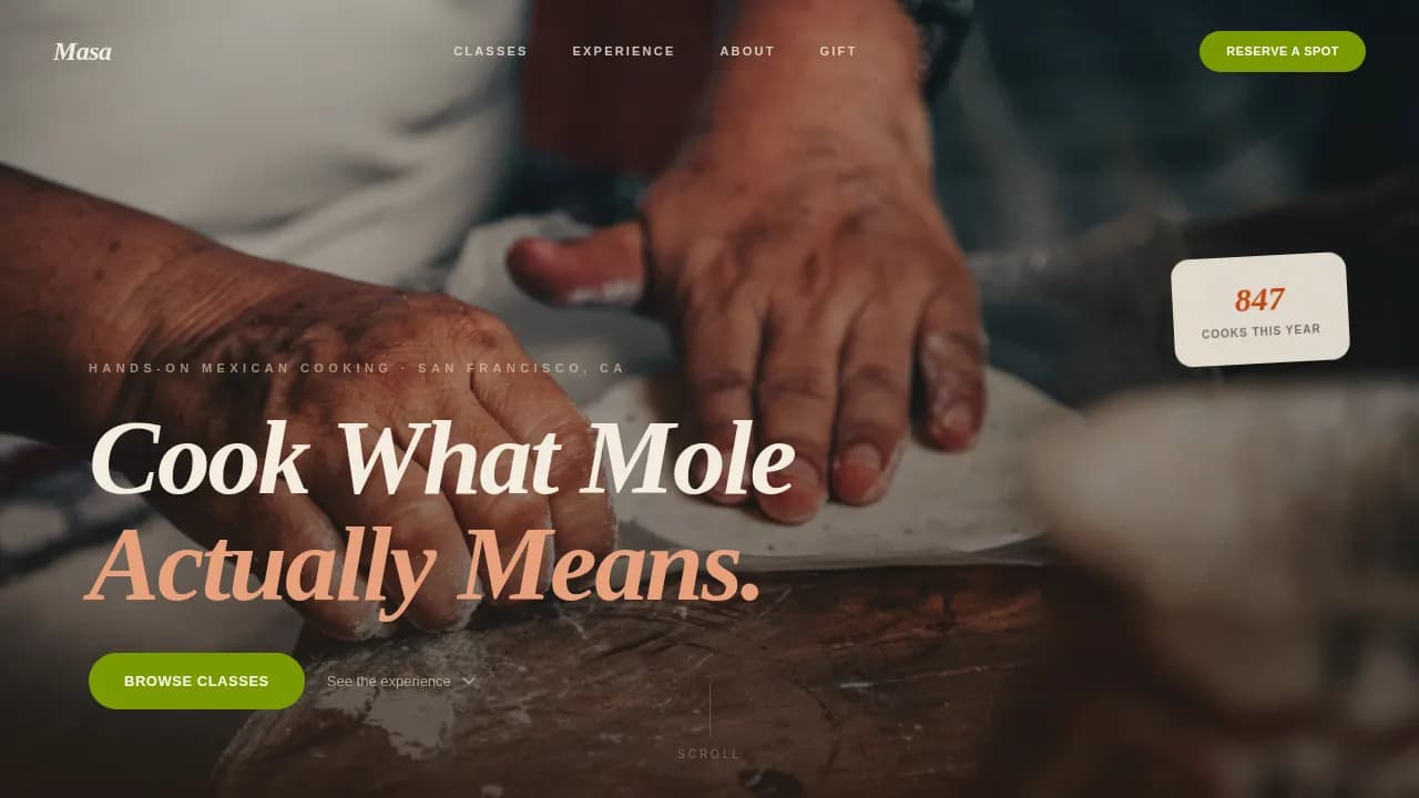 Mexican Dining Booking Website Template
