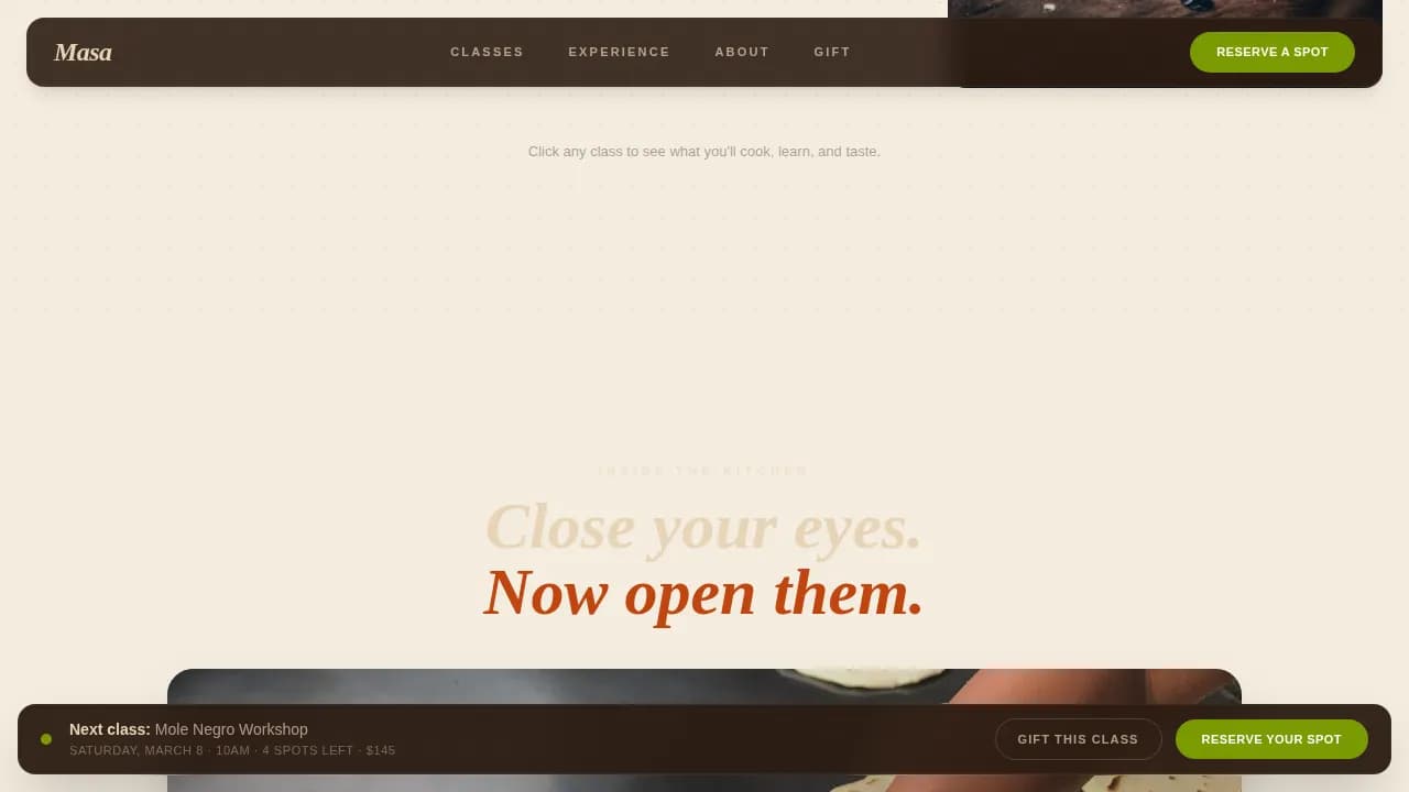Mexican Dining Booking Website Template