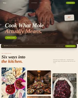 Mexican Dining Booking Website Template