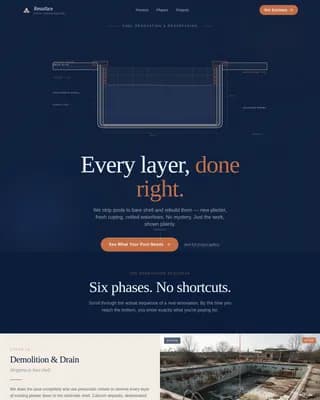 Pool & Spa Professional Website Template