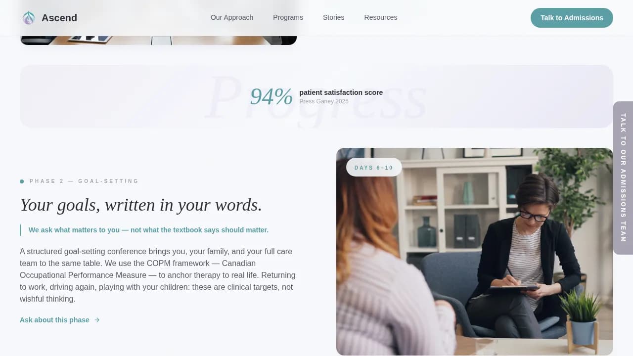 Rehabilitation & Therapy Professional Website Template