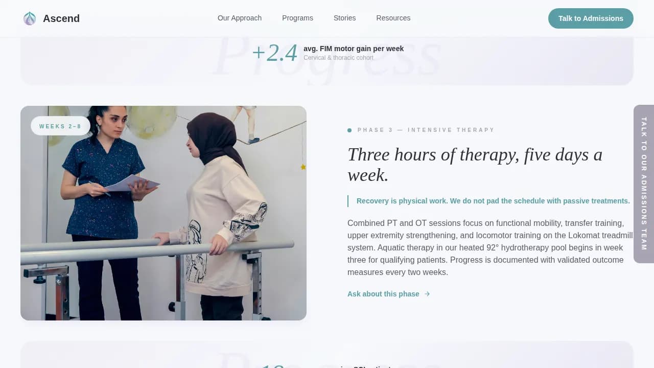 Rehabilitation & Therapy Professional Website Template
