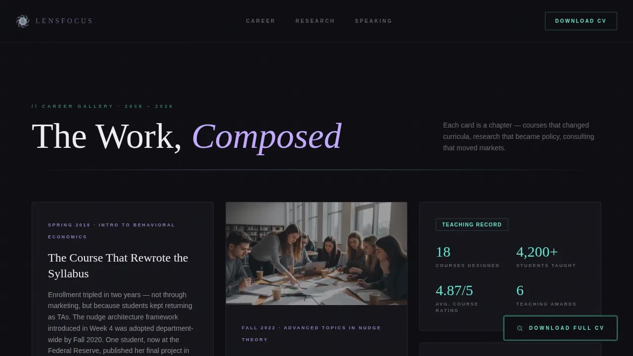 Adjunct Professor Career Careers Website Template