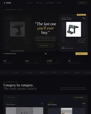 Tools & Hardware E-Commerce Pricing Website Template