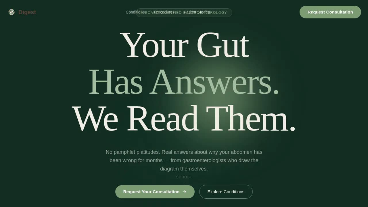 Gastroenterology Medicine Booking Website Template