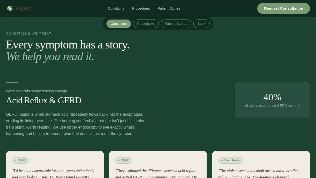 Gastroenterology Medicine Booking Website Template