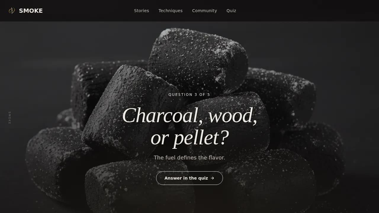 Smoke - Find Your Fire BBQ Community Landing Page Template