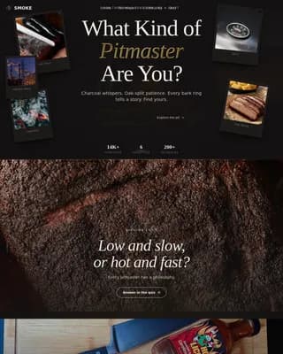 Smoke - Find Your Fire BBQ Community Landing Page Template