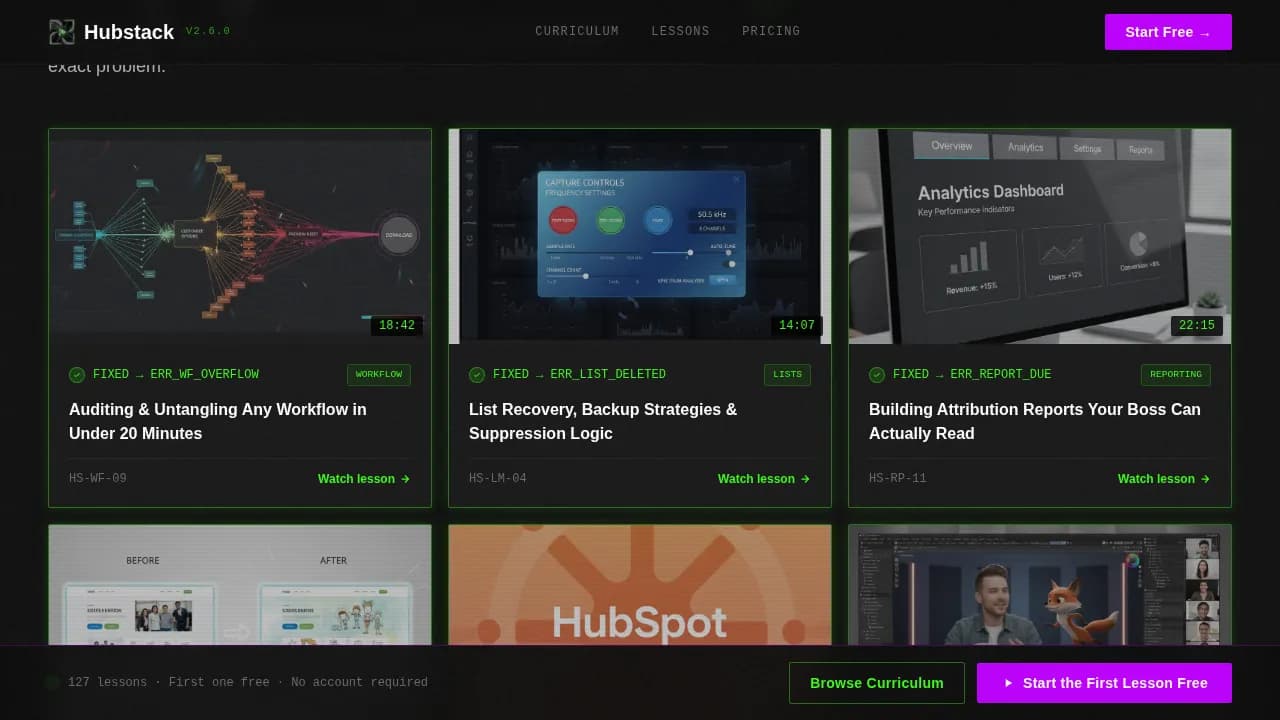 Stack — Expert HubSpot Training Landing Page Template
