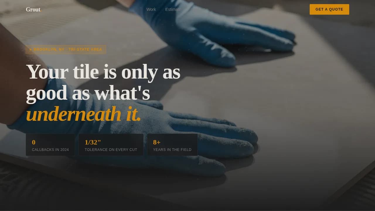 Tile Products & Portfolio Website Template