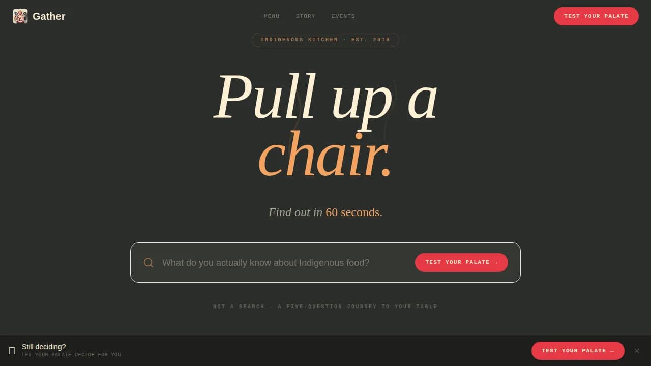 Indigenous-Owned Booking Website Template