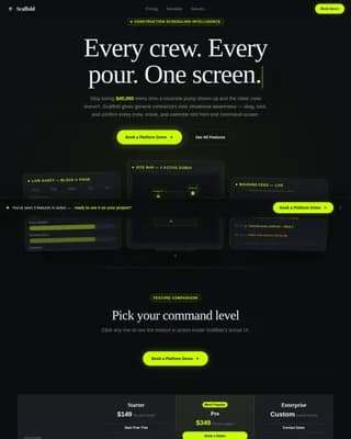 Construction Software & SaaS Booking Website Template