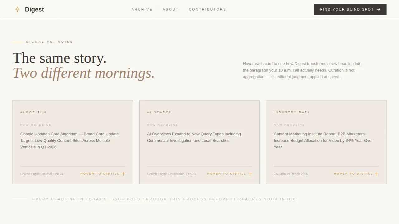 SEO & Content Newsletter Blog Website Template