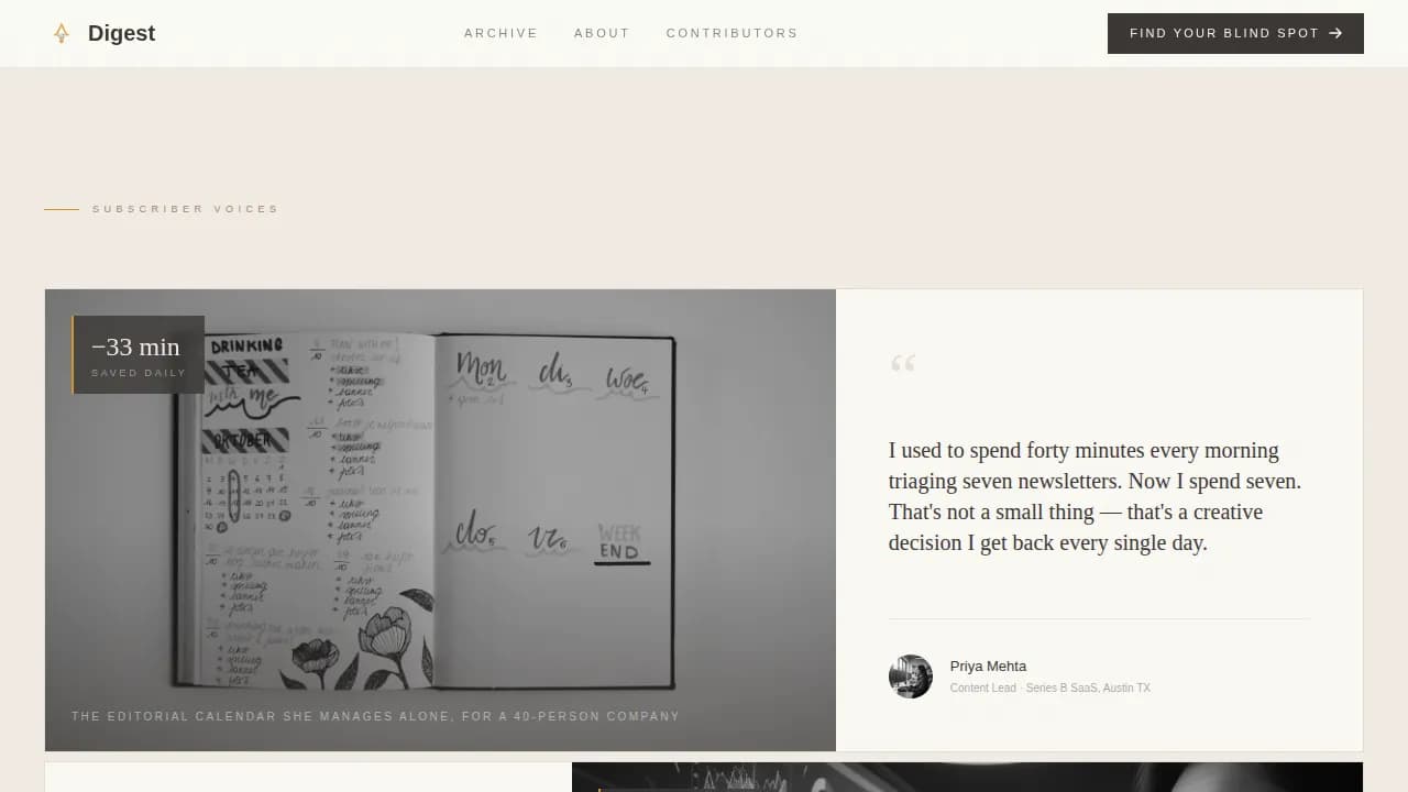 SEO & Content Newsletter Blog Website Template