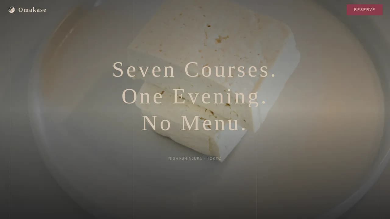 Japanese Dining Pricing Website Template