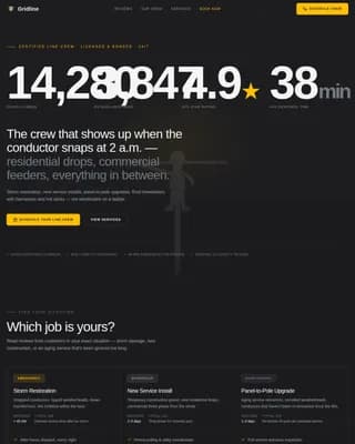Lineworker (Power Line) Business Booking Website Template