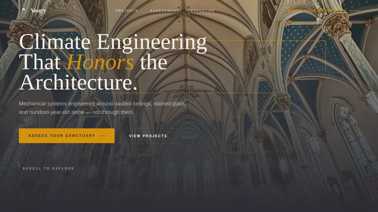 Climate — Sacred HVAC Engineering Landing Page Template