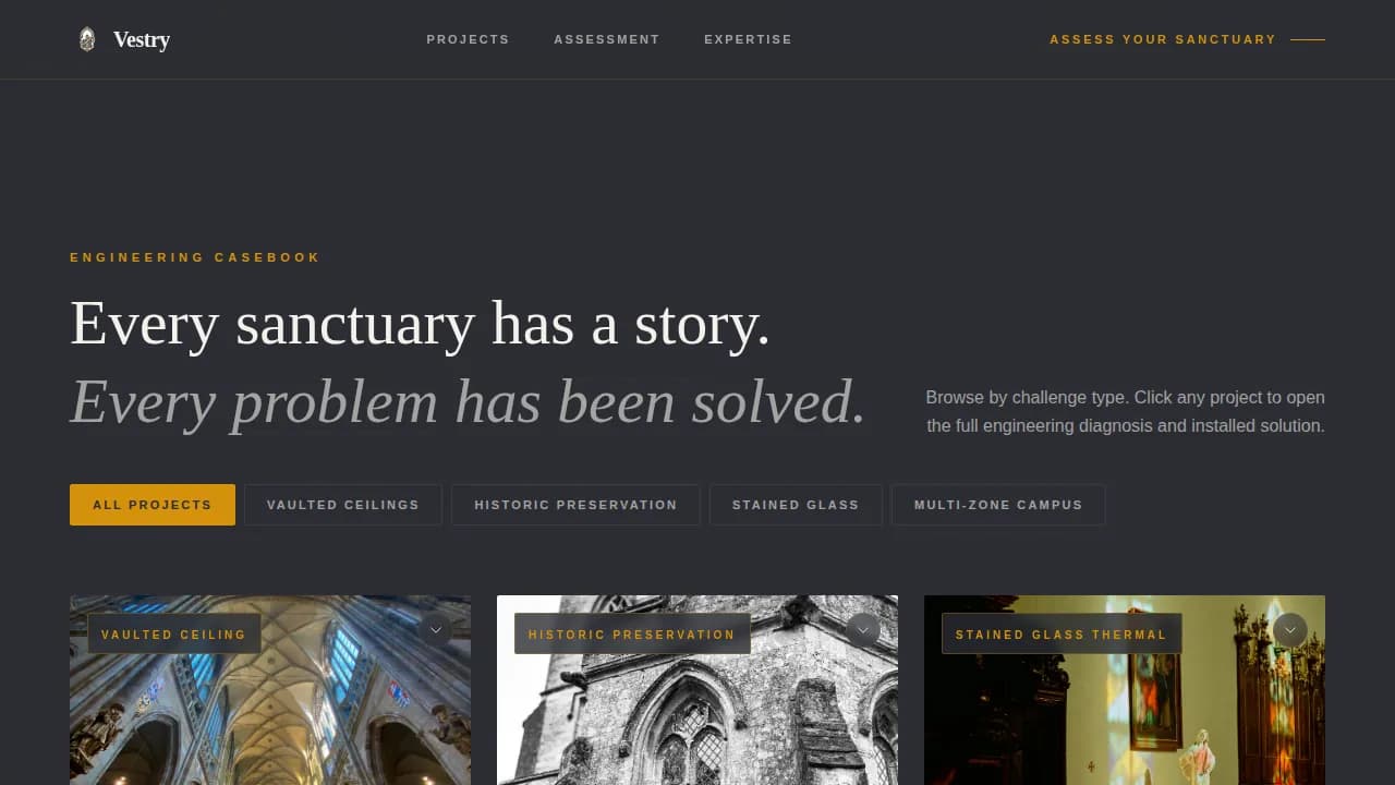 Climate — Sacred HVAC Engineering Landing Page Template