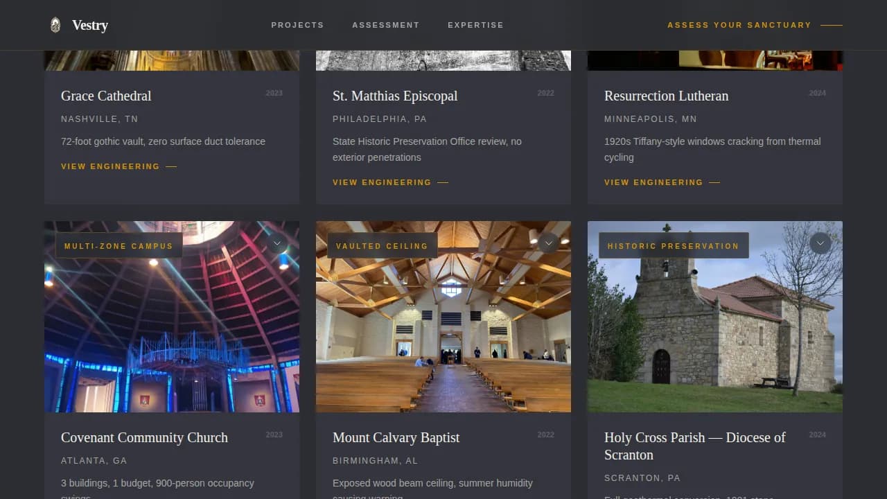Climate — Sacred HVAC Engineering Landing Page Template