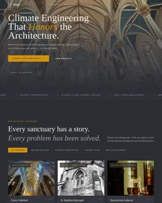 Climate — Sacred HVAC Engineering Landing Page Template