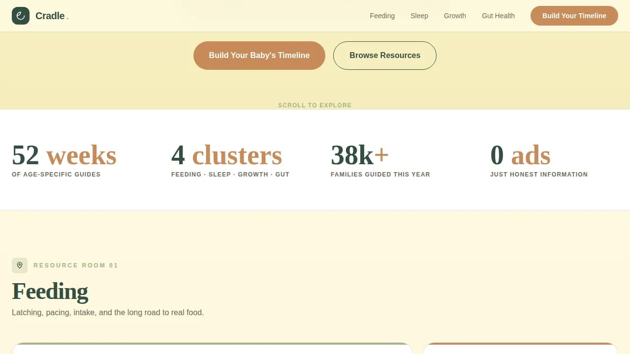 Infant (0-1) Products & Professional Website Template