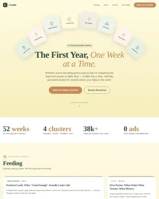 Infant (0-1) Products & Professional Website Template