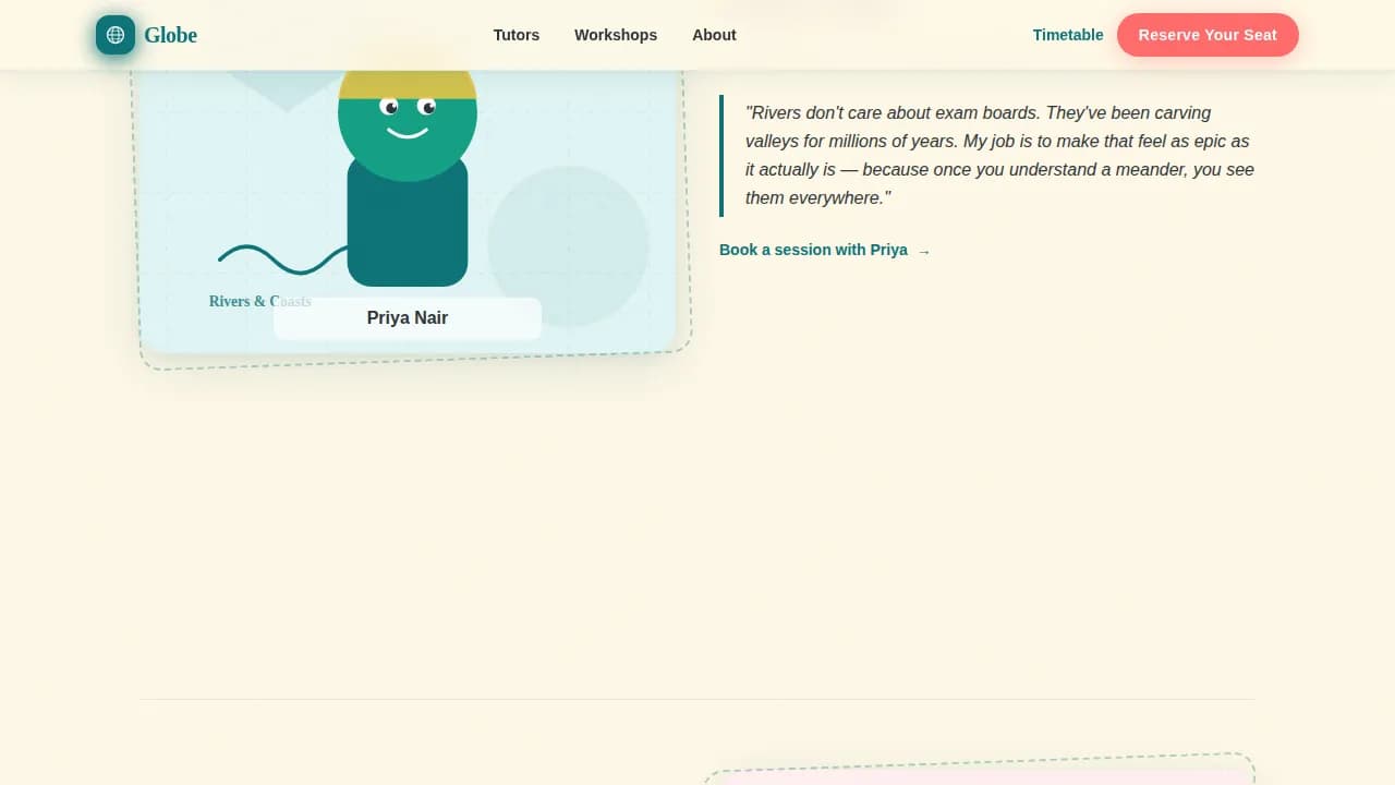 Geography Education Booking Website Template